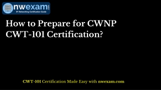 How to Prepare for CWNP CWT-101 Certification?