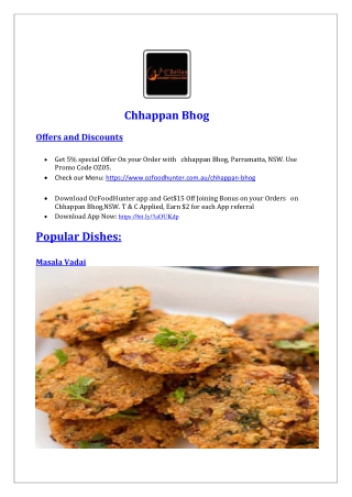 5% Off - Best Indian Restaurant Chhappan Bhog Parramatta, NSW