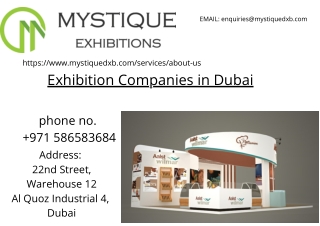 Exhibition Companies in Dubai | Mystiquedxb