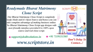 Readymade Bharat Matrimony Clone Script - SCRIPTSTORE.IN