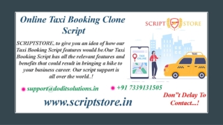 Readymade Taxi Booking Clone Script - SCRIPTSTORE.IN