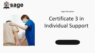 Certificate 3 in Individual Support