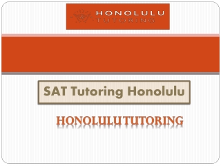 SAT Tutoring Honolulu