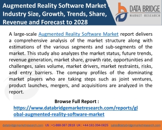 Augmented Reality Software Market – Industry Trends and Forecast to 2028
