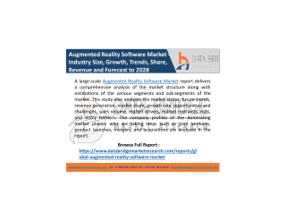 Augmented Reality Software Market – Industry Trends and Forecast to 2028