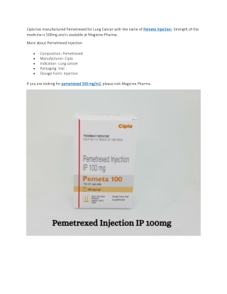 Pemetrexed 500 mg-m2
