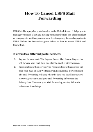 How To Cancel USPS Mail Forwarding? - Complete Guide