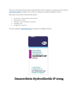 daunorubicin price