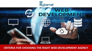 Criteria for Choosing the Right Web Development Agency