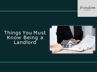 Things You Must Know Being a Landlord