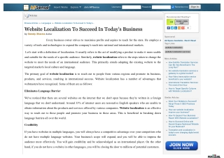 Website Localization To Succeed In Today’s Business