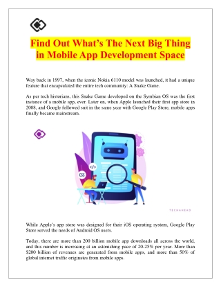 Find Out What’s The Next Big Thing in Mobile App Development Space