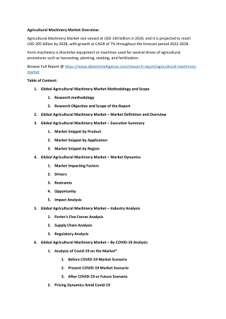 Agricultural Machinery Market Size Growth Trends Challenges Analysis 2022