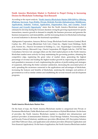North America Blockchain Market Research Report: Ken Research