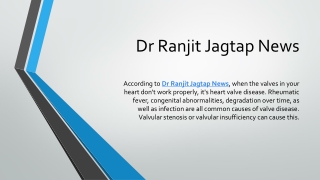 Dr Ranjit Jagtap News - Aortic Valve Disease