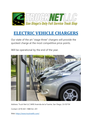 ELECTRIC VEHICLE CHARGERS Truck Net