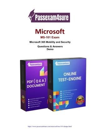 Free Download  Microsoft   MS-101  Exam Sample Question Answers