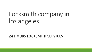 Los Angeles Locksmith Services - Locations