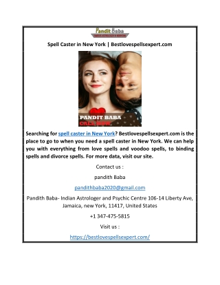 Spell Caster in New York | Bestlovespellsexpert.com