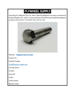 Magneto Parts for Sale  Flywheel-supply.com