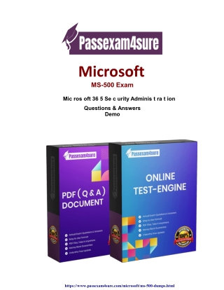Microsoft  MS-500 Exam - All You Need to Know - PassExam4Sure