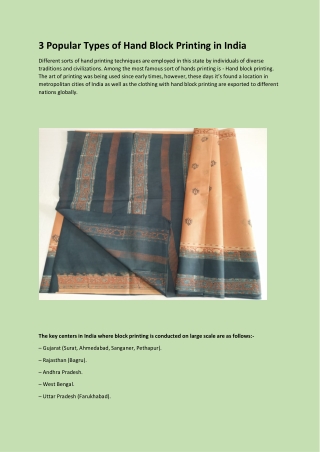 Hand block printing