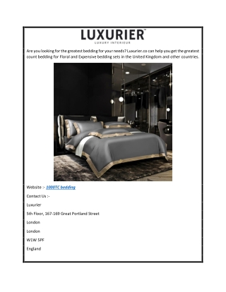 1000tc Bedding  Luxurier.co