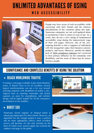 Unlimited Advantages Of Using Web Accessibility