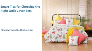 Smart Tips for Choosing the Right Quilt Cover Sets