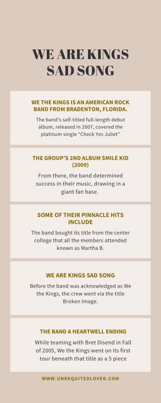 WE ARE KINGS SAD SONG Info