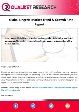 Global Lingerie Market