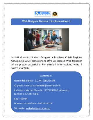 Web Designer Abruzzo | Scmformazione.it