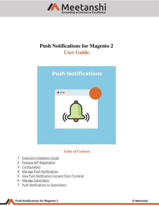 Magento 2 Push Notifications