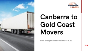 Canberra to Gold Coast Movers | Cheap Interstate Movers
