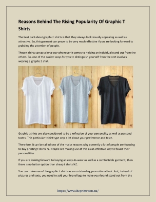 What Are The Main Reasons Behind The Significantly Rising Popularity Of Graphic T Shirts
