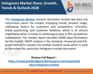 Holograms Market – Industry Trends and Forecast to 2028