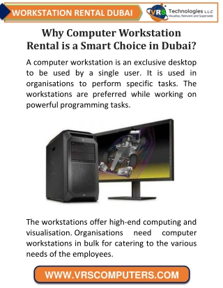 Why Computer Workstation Rental is a Smart Choice in Dubai?