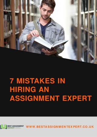 7 MISTAKES IN  HIRING AN ASSIGNMENT EXPERT