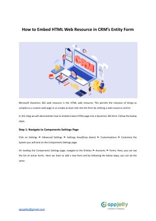 How to Embed HTML Web Resource in CRM’s Entity Form