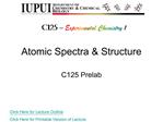 Atomic Spectra Structure