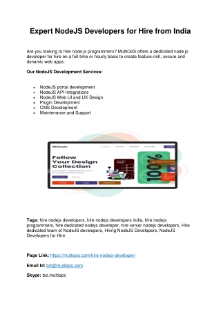 Are you looking to  Hire the best Node.js developers & Programmers