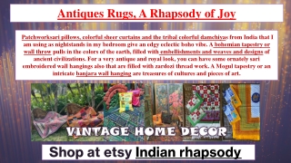 Antiques Rugs, A Rhapsody of Joy