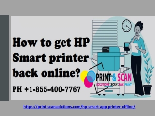 How to get Your HP Smart printer back online Call 1-855-400-7767