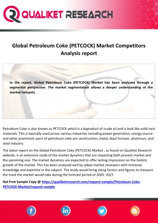 Global Petroleum Coke (PETCOCK) Market