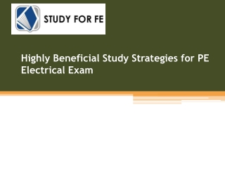 Highly Beneficial Study Strategies for PE Electrical Exam