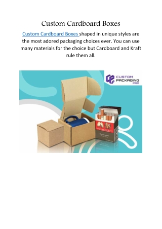 Custom Cardboard Boxes