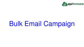 Bulk Email Campaign