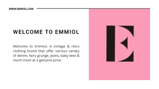 Emmiol | A Vintage & Retro Clothing Brand