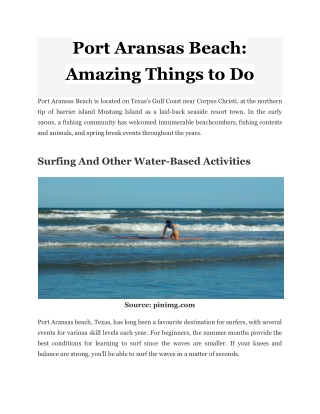 Port Aransas Beach_ Amazing Things to Do