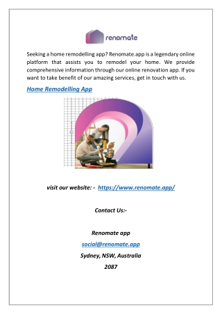 Home Remodelling App | Renomate.app